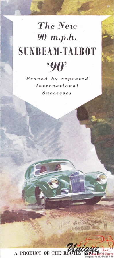 1950 Sunbeam Talbot Brochure